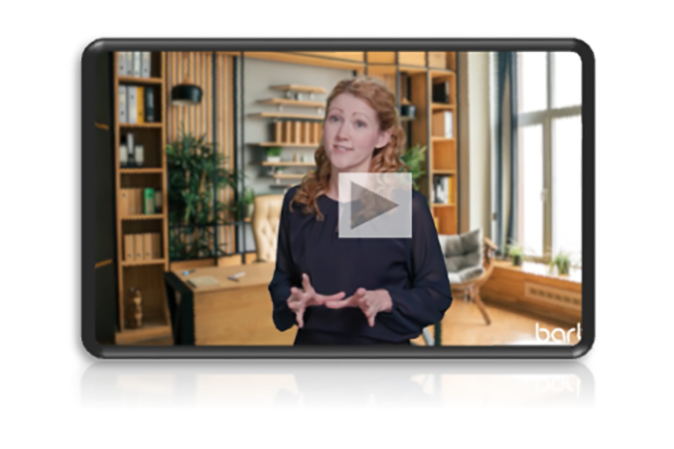 Example of expert instruction video being shown on a tablet
