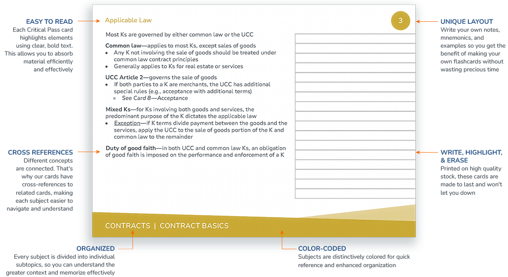 Detailed example of an MBE flashcard